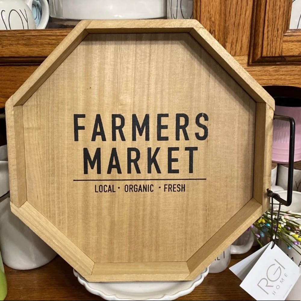 RGI Farmers Market Wooden Tray